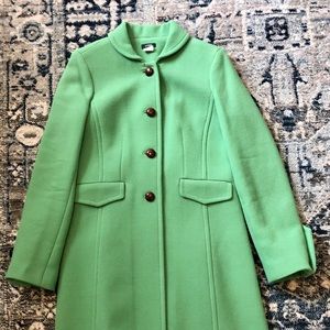 Green J. Crew Wool Pea Coat